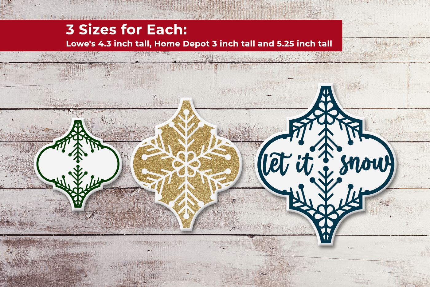 Snowflake Arabesque ornament designs