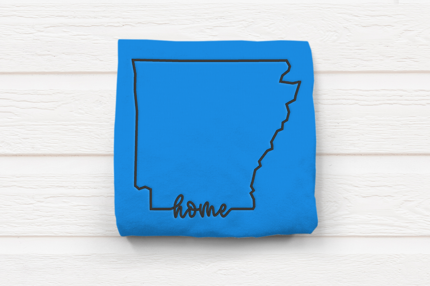 Arkansas home outline embroidery
