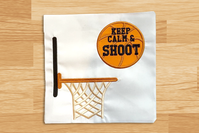 keep calm and shoot basketball applique