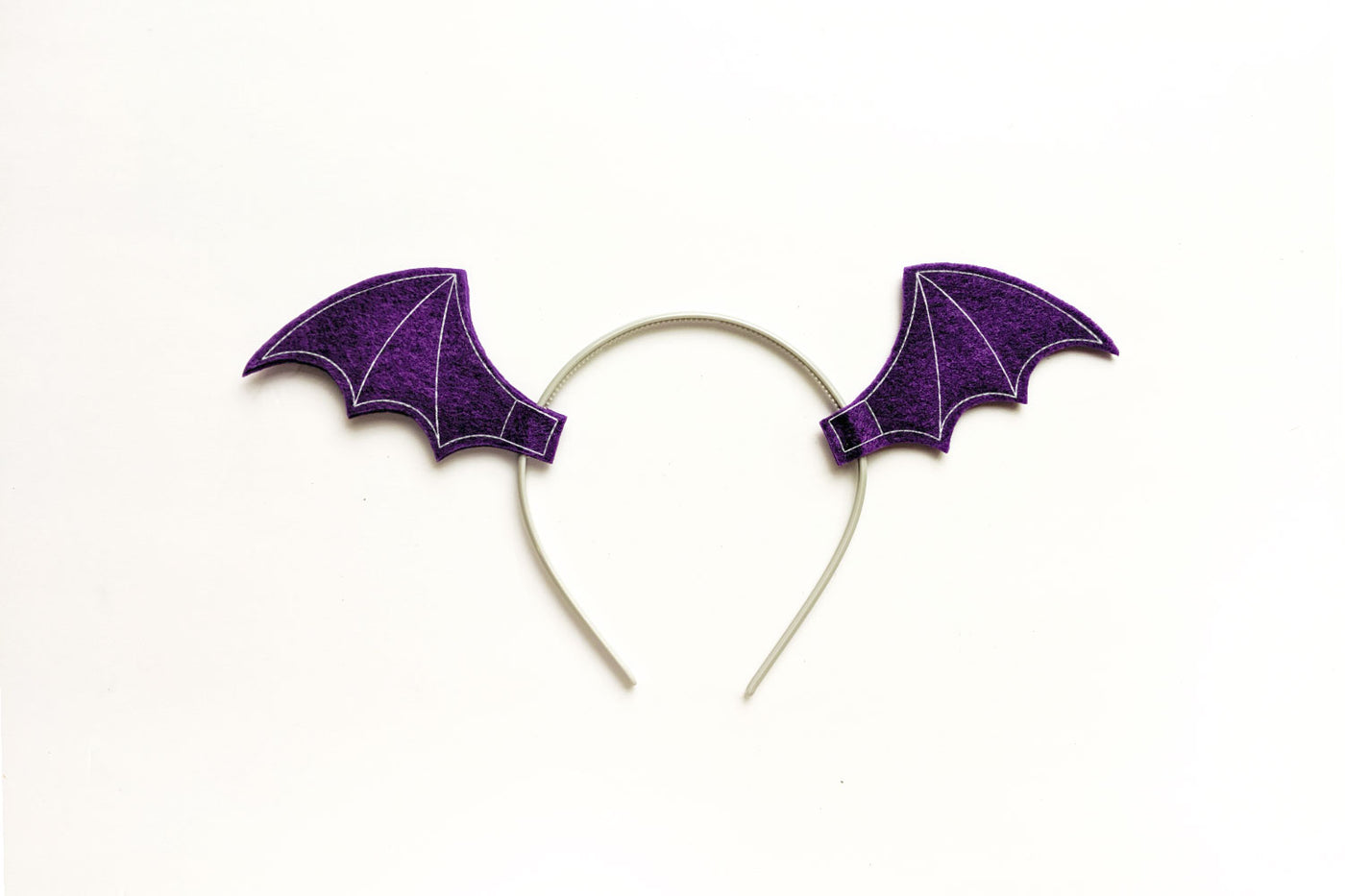 Bat wing headband slider ITH in the hoop applique embroidery design file