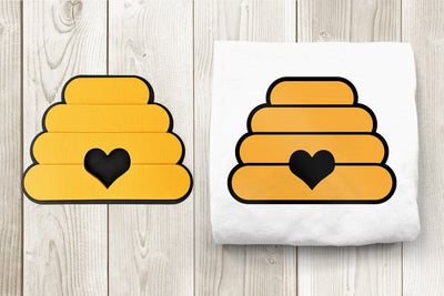 beehive with heart SVG design