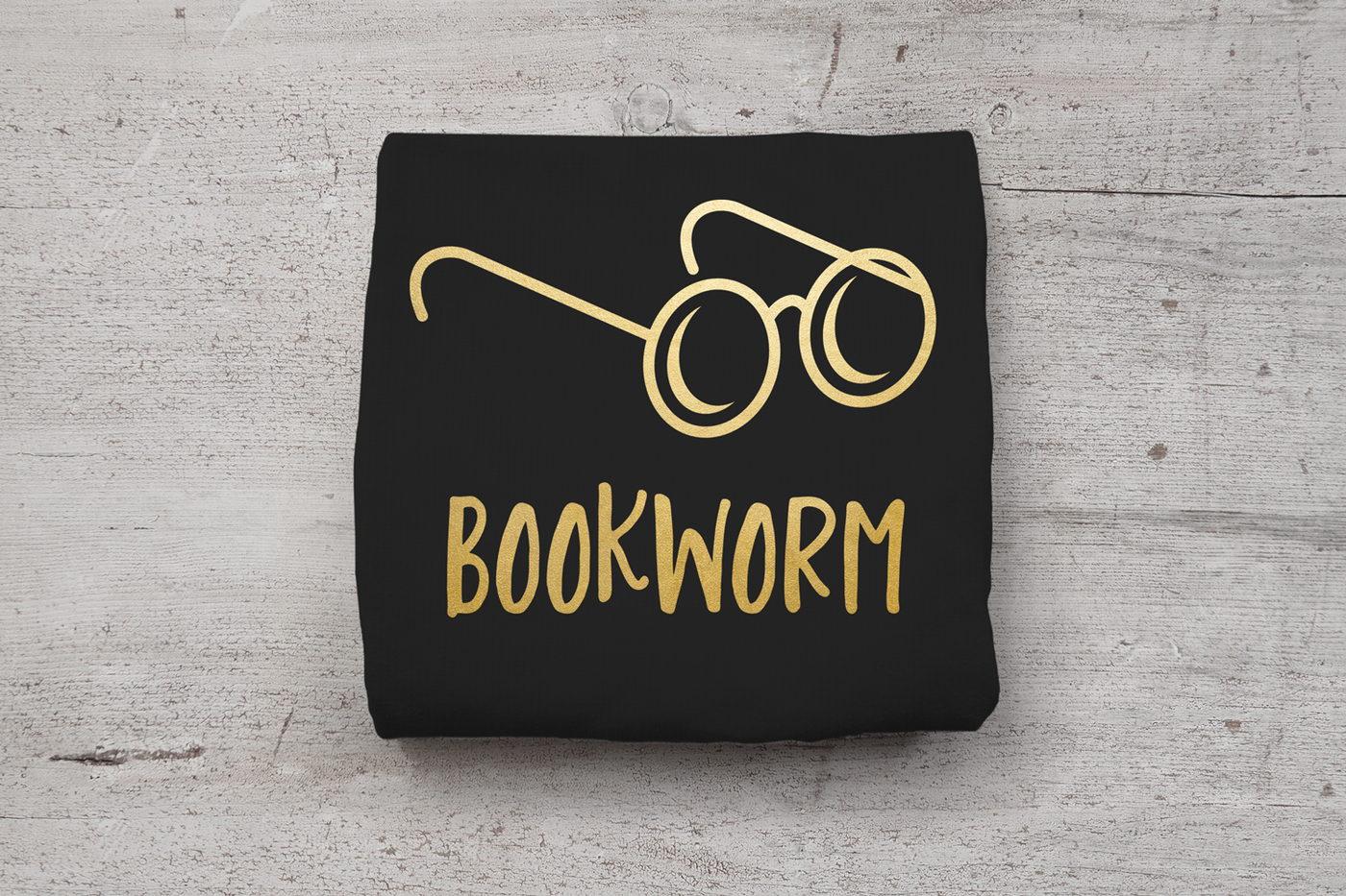 Bookworm Round Glasses SVG File Cutting Template