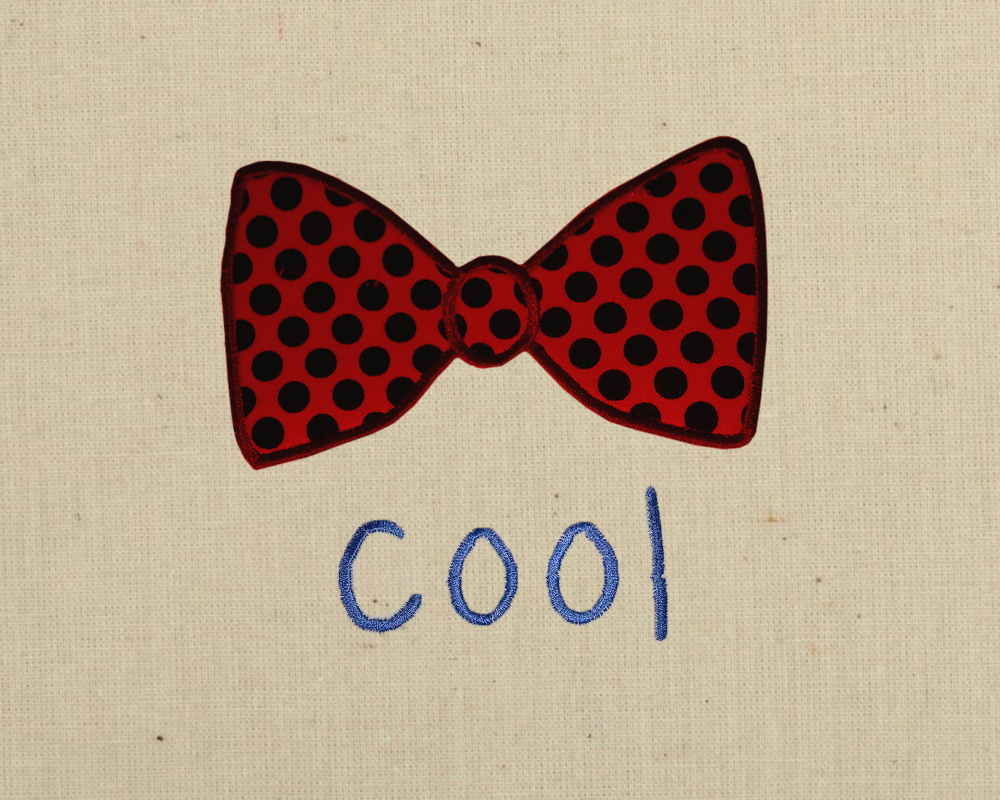 Bow Ties are Cool Applique Embroidery Design-Applique-Designed by Geeks