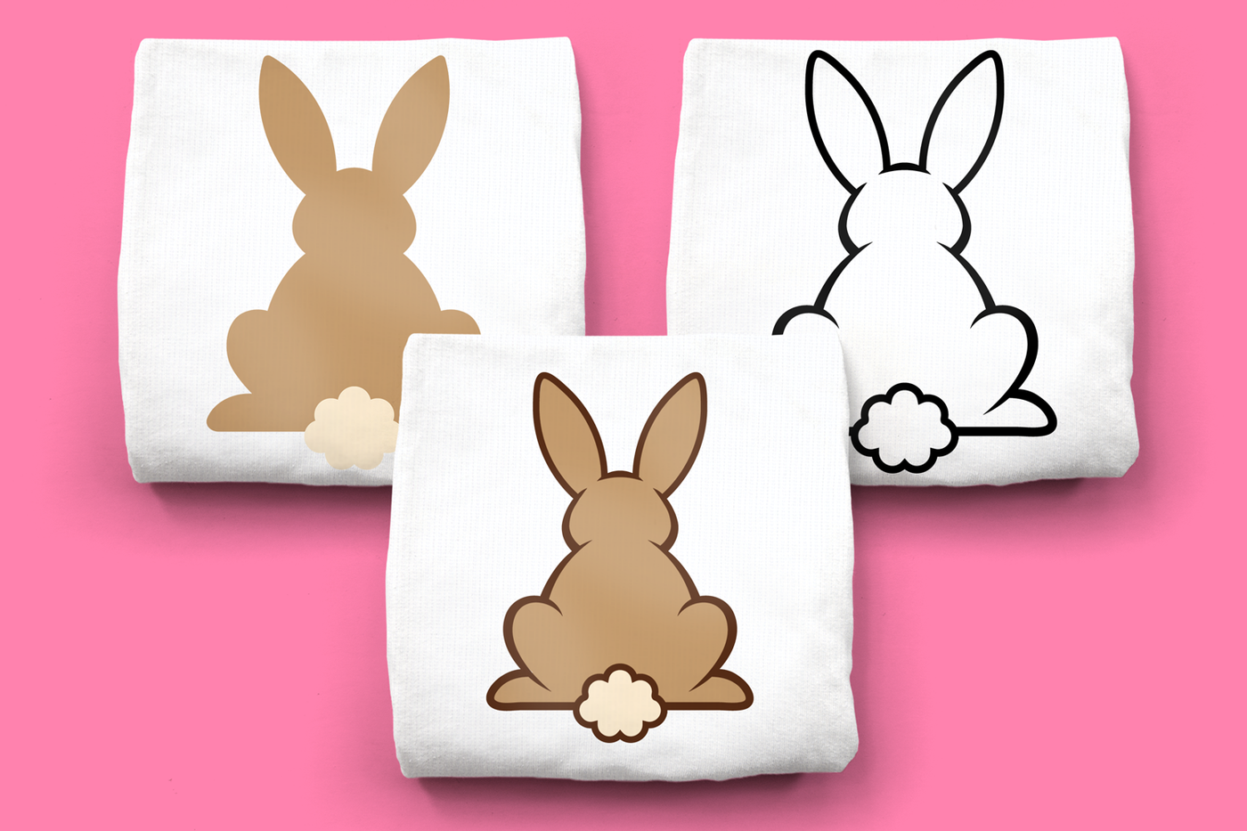 Easter Bunny from the Back SVG File Cutting Template