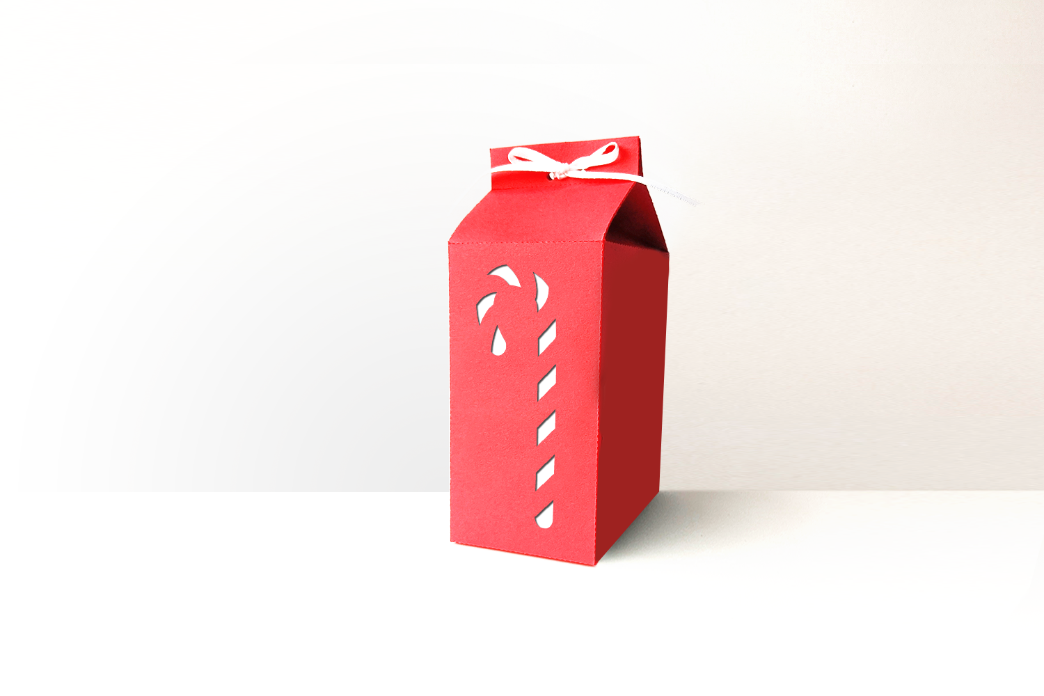 Candy Cane Milk Carton Box SVG File Cutting Template – Designed by Geeks