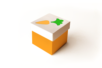 Easter carrot gift box SVG