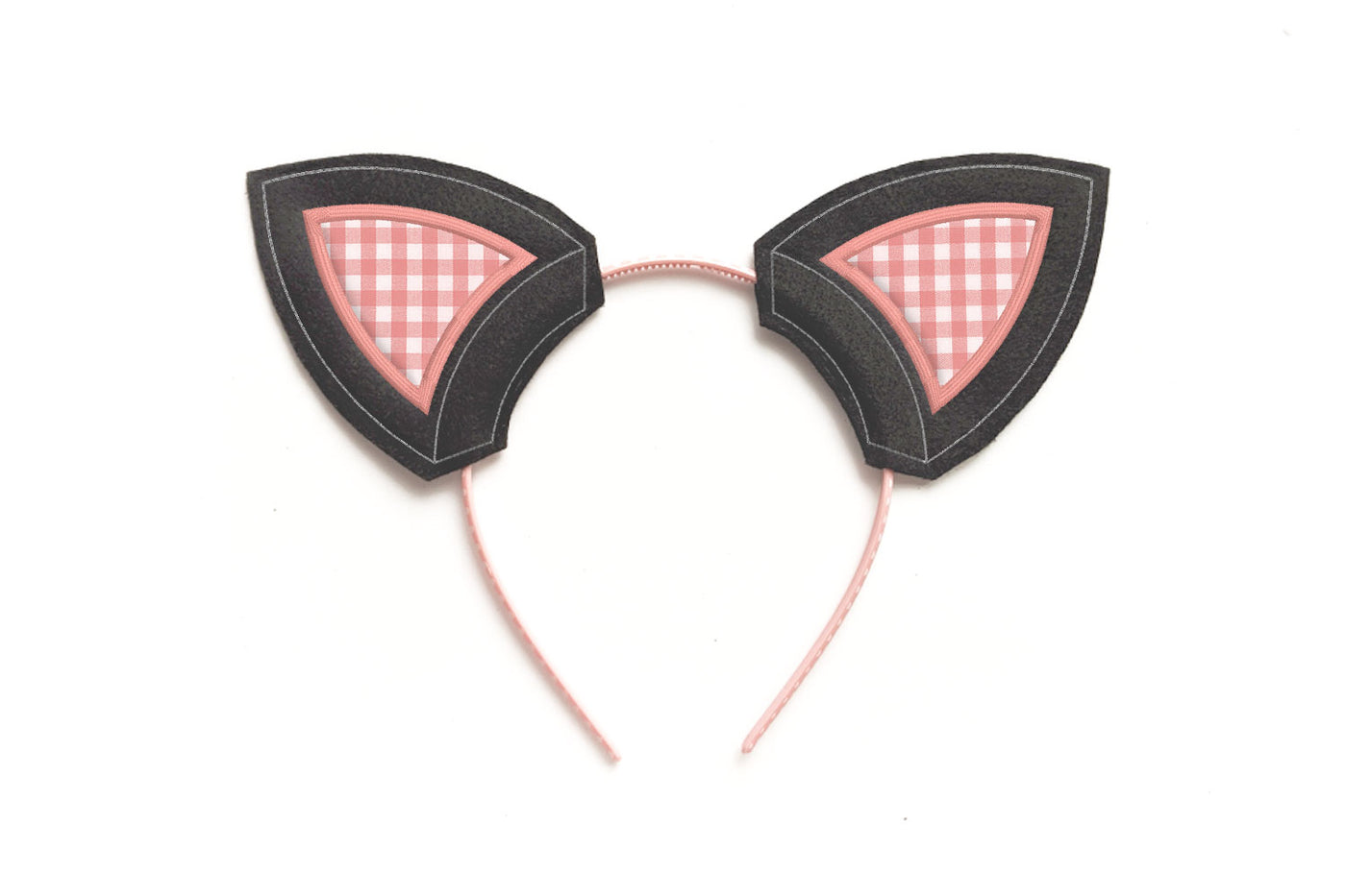 Applique costume cat ears ITH embroidery