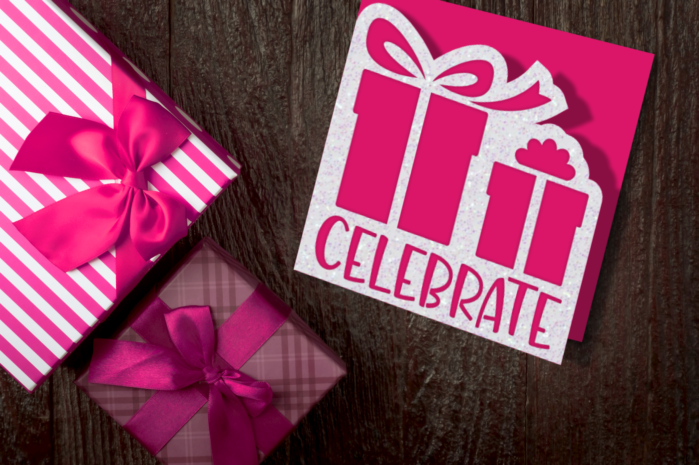 Celebrate Gift Box Card Design