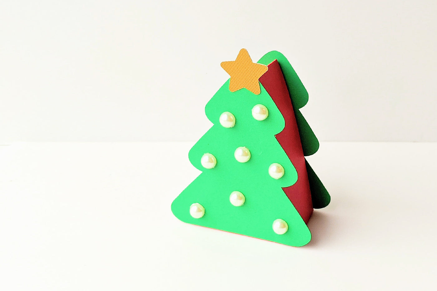 Christmas tree box SVG with added embellishments
