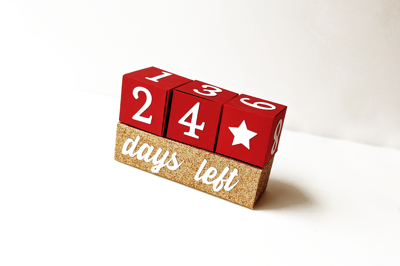 Christmas countdown advent calendar boxes SVG design