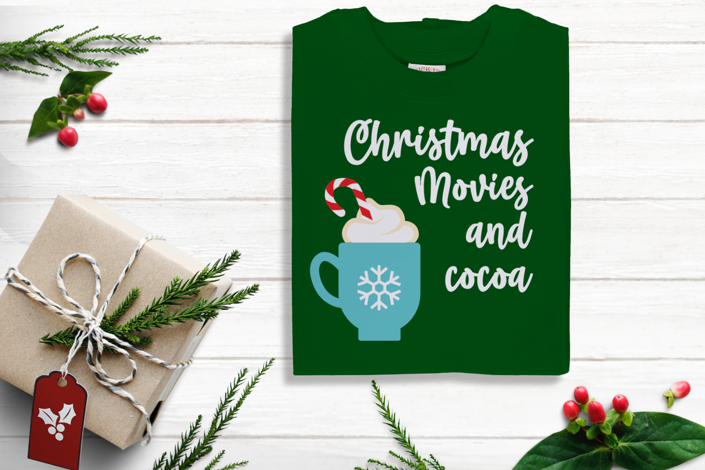 Christmas movies and cocoa design