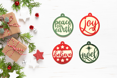 Christmas word gift tag SVG set