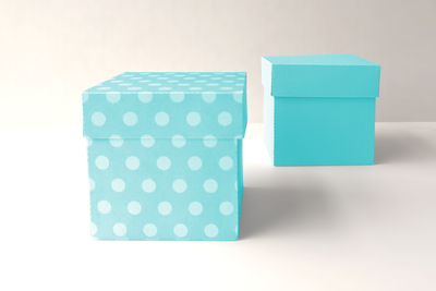 Cube box with lid SVG design