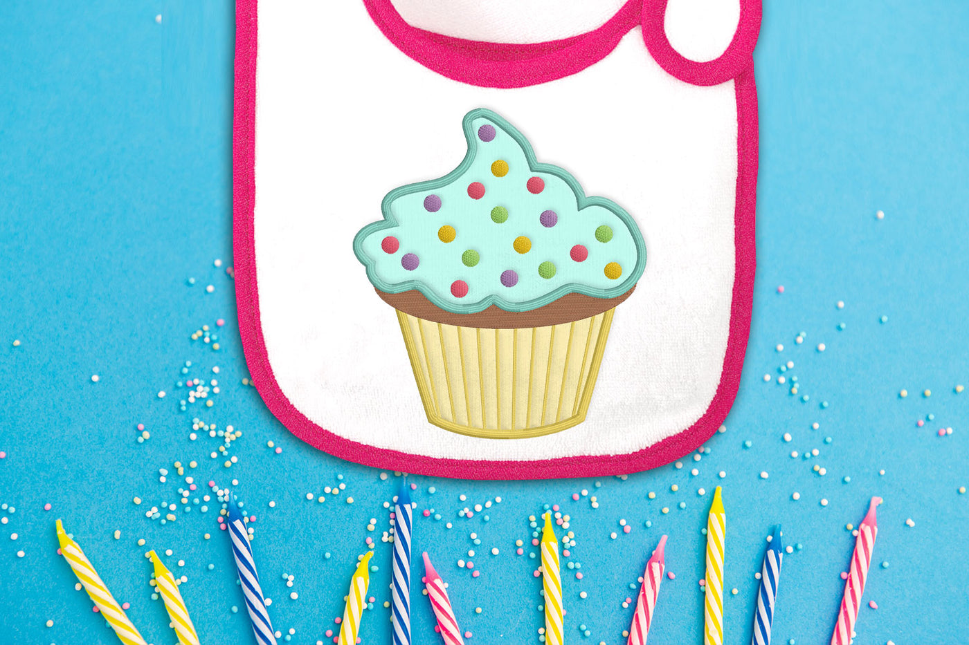 Cupcake with Sprinkles Applique