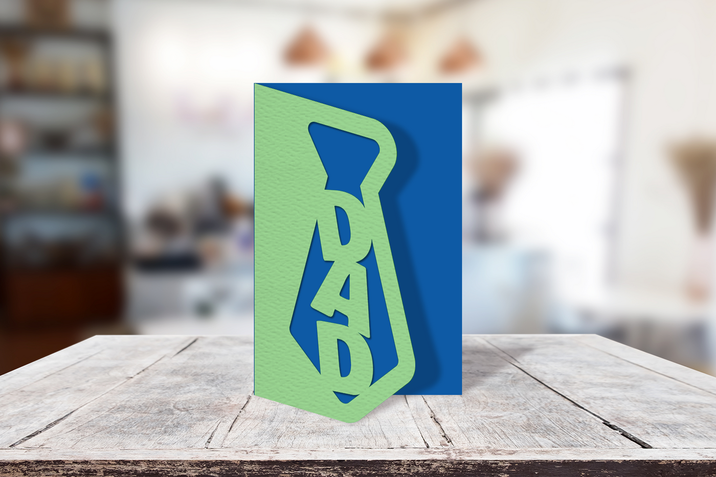 Dad Tie Father's Day Papercut Card SVG Cutting Template