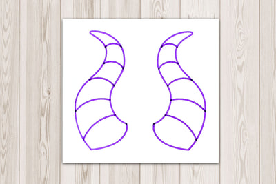 Single line dragon horn SVG file
