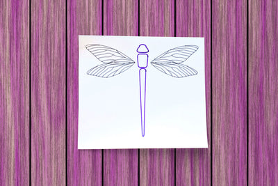 dragonfly single line SVG file