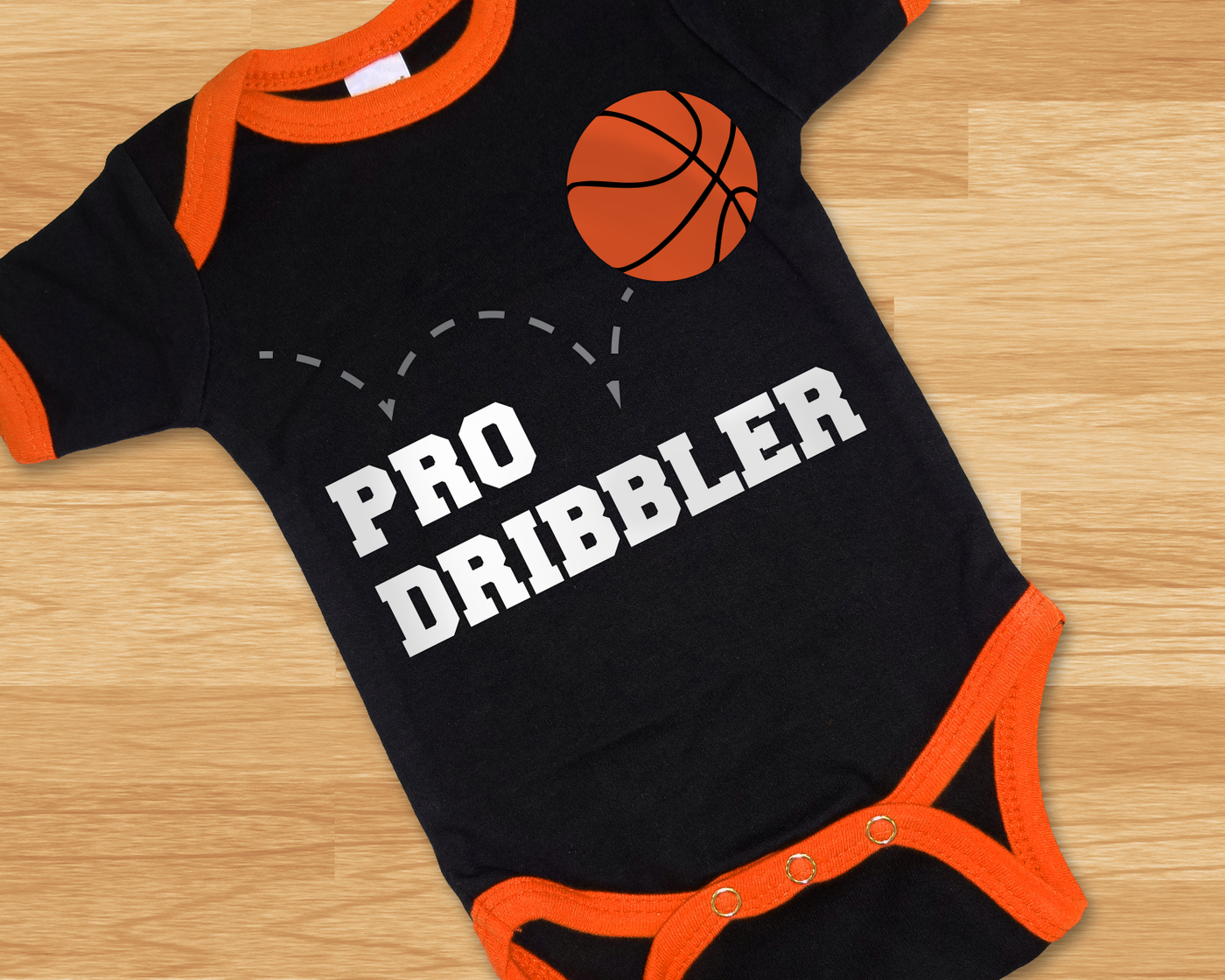 Pro dribbler design with a bouncing basketball