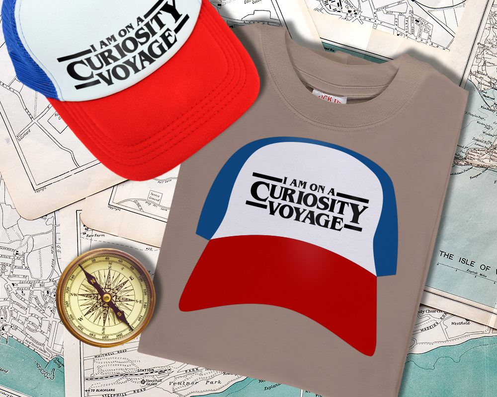 Curiosity voyage trucker hat design
