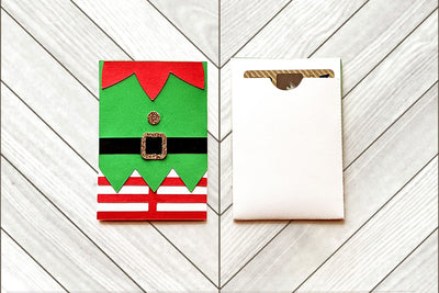Elf outfit gift card holder SVG