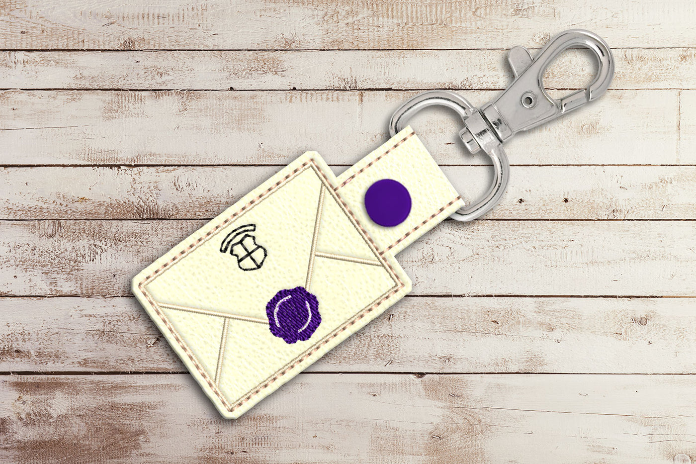 Envelope key fob ITH embroidery design