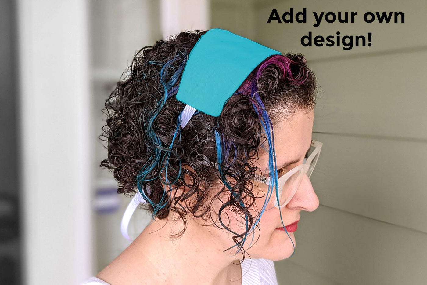 Fabric headband ITH applique embroidery design file - Add your own design!