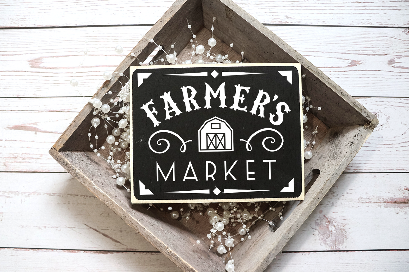 Farmer's market sign SVG design