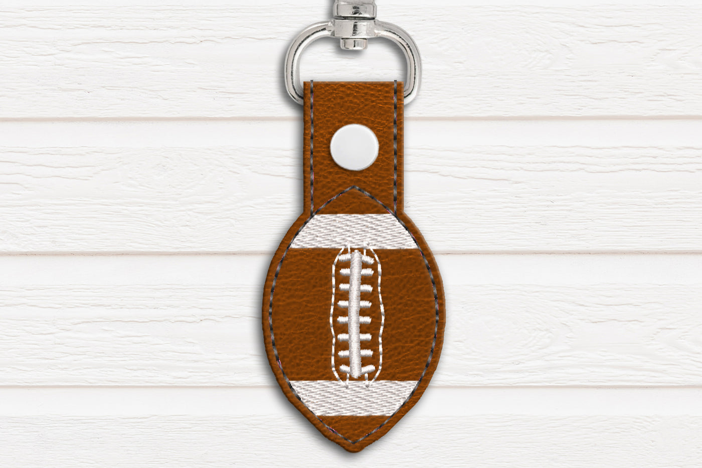 Football key fob ITH embroidery design
