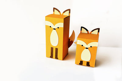 Fox gift boxes SVG design