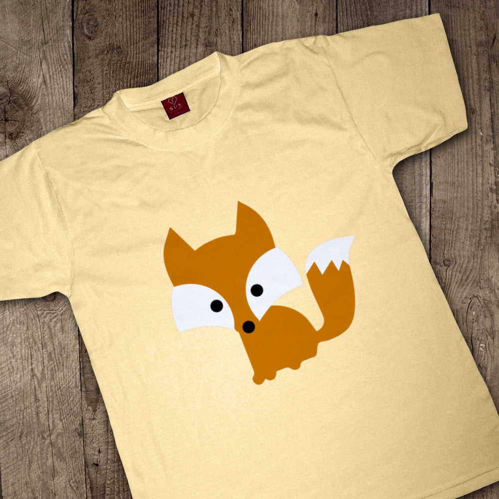 Yellow tee with a fox design