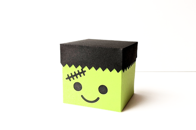 Frankenstein's monster cube box SVG template