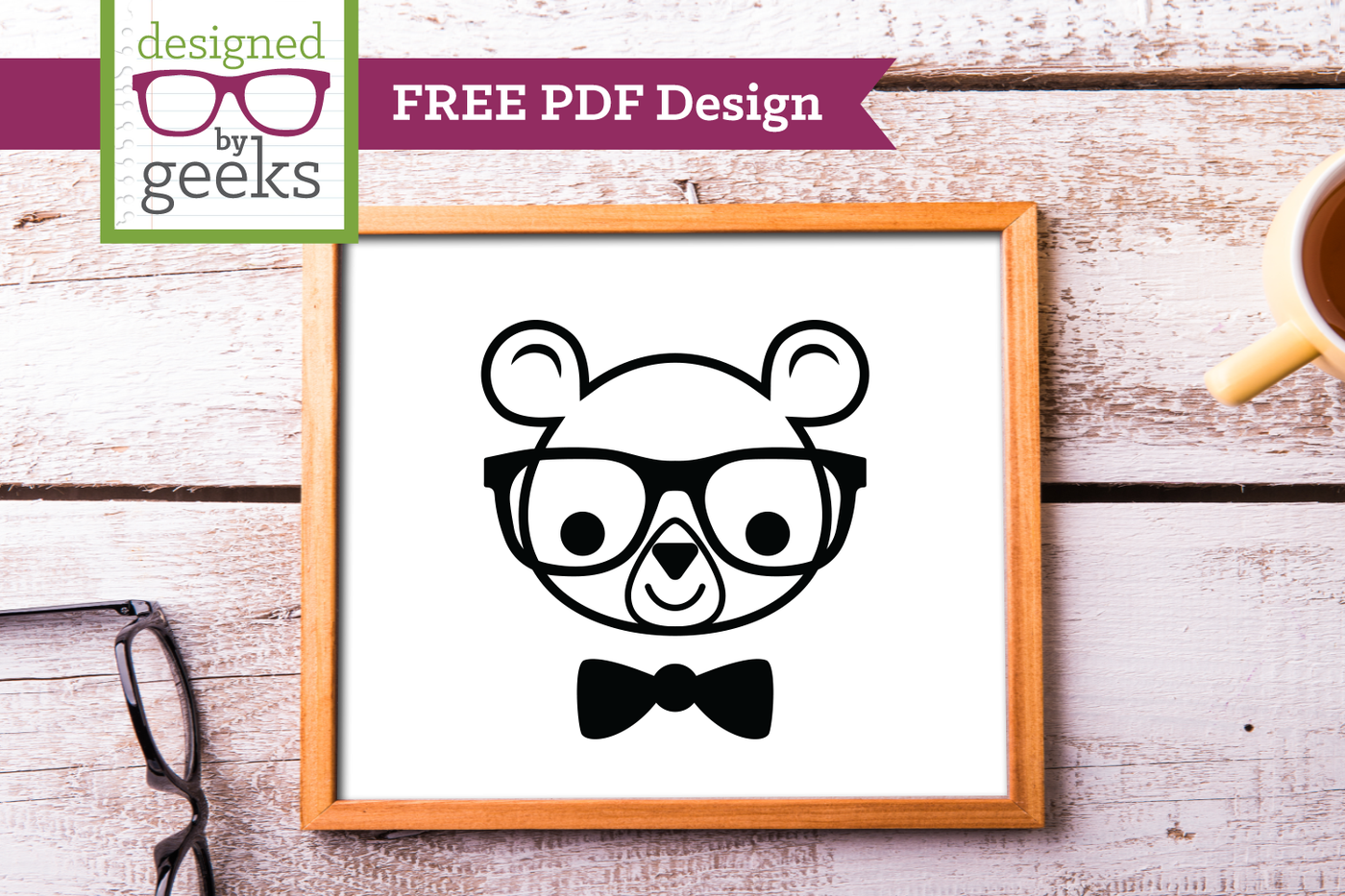 Nerd bear free PDF design