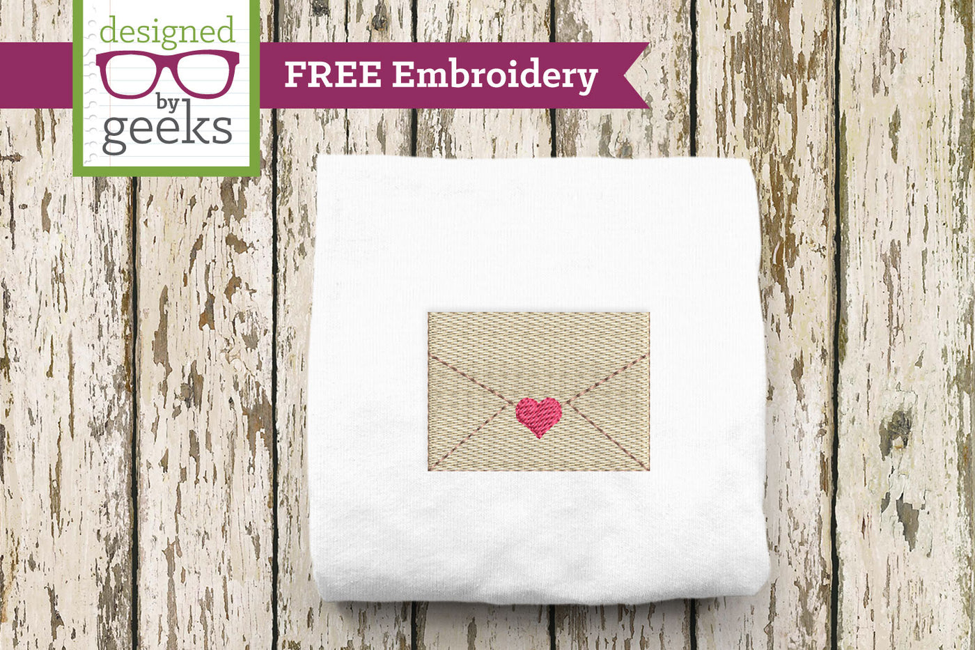 FREE Mini Embroidery - Valentine's Day Envelope