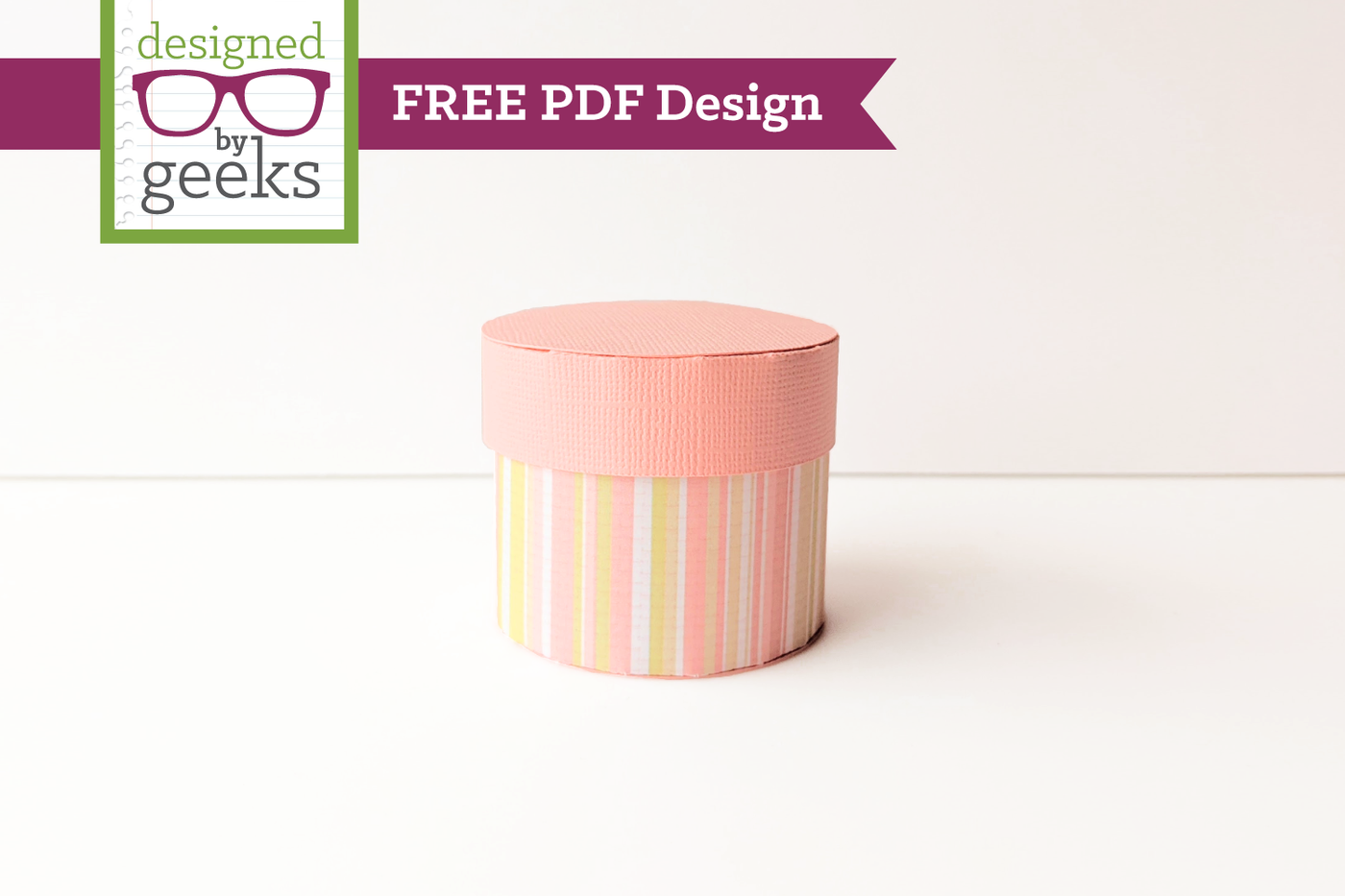 Free round box with lid PDF design