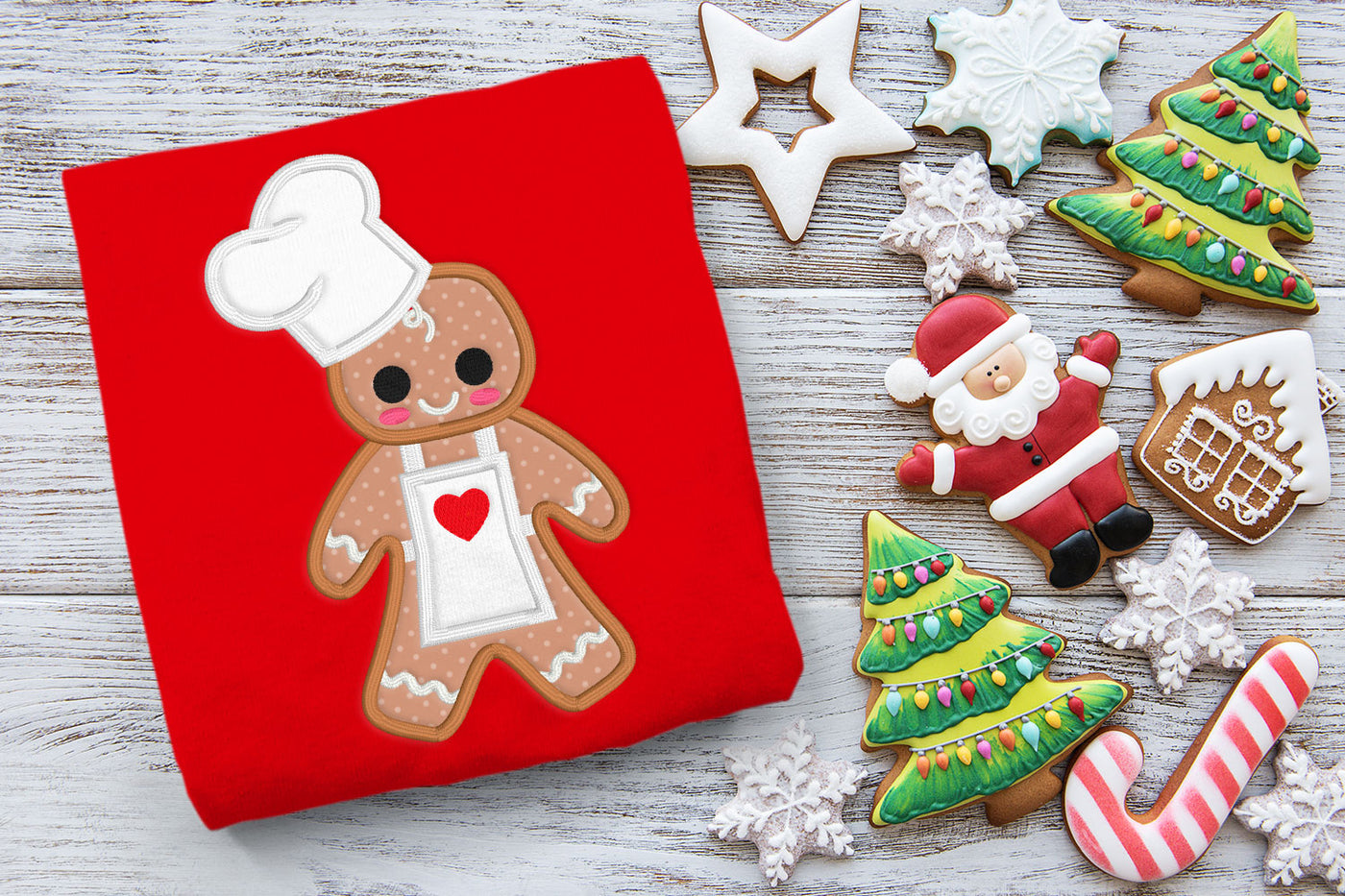 gingerbread baker applique embroidery