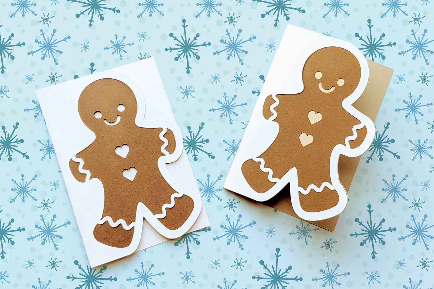 Gingerbread man card svg design