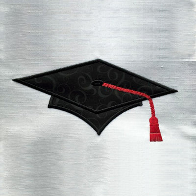 Graduation cap and tassel applique