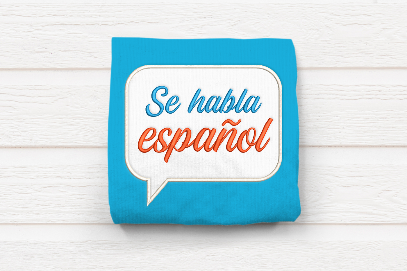 Se Habla Español Spanish Applique Embroidery Design