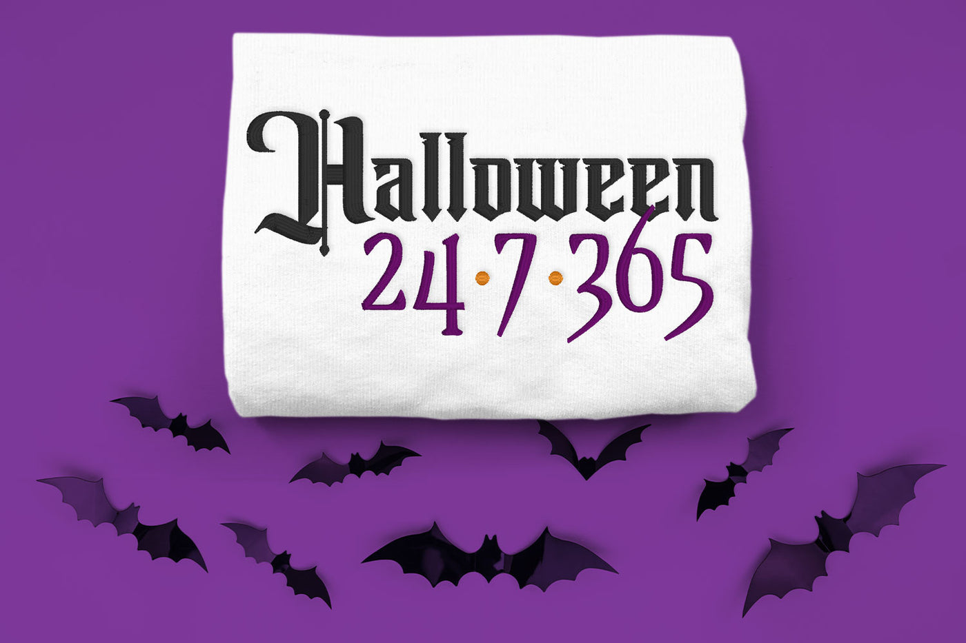 Halloween 24-7, 365 embroidery design file