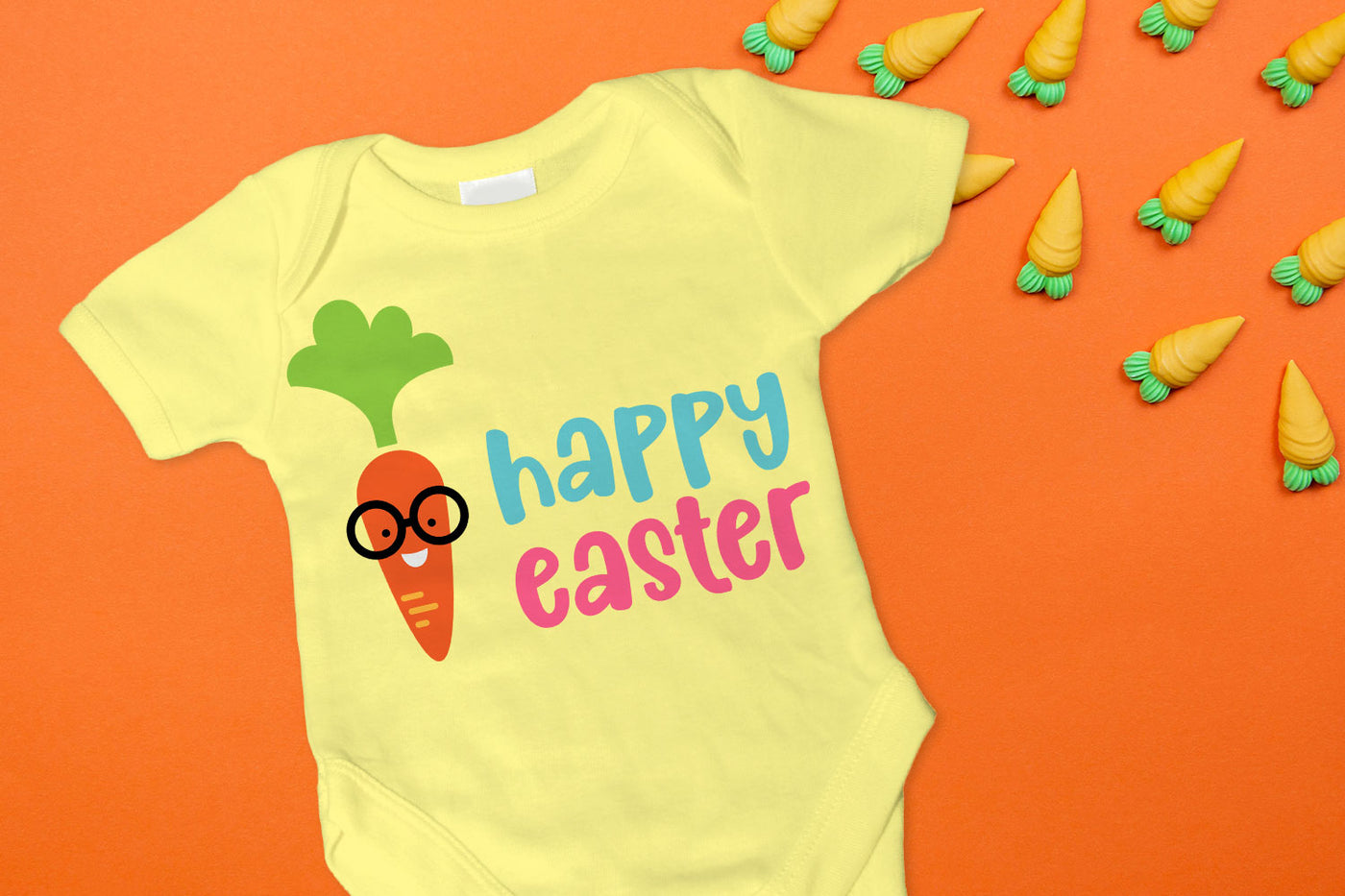 Happy Easter SVG with nerdy carrot