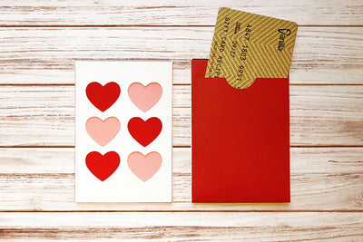 heart grid gift card holder SVG design