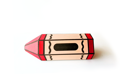 hexagonal crayon shaped gift box