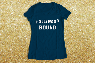 Shirt with "Hollywood Bound" design