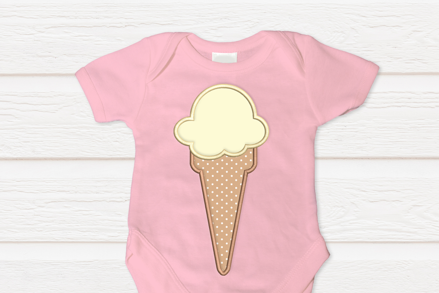 Ice cream cone applique