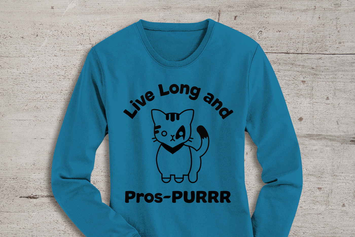 Live long and pros-purrr cat design