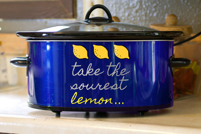 Three lemon design with "take the sourest lemon..." below