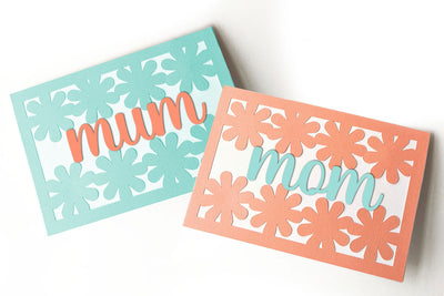 mom and mum cards with flowers