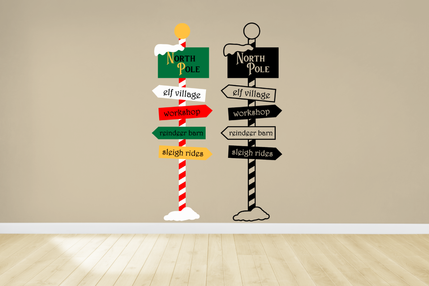 North Pole Sign Post SVG File Cutting Template-SVG-Designed by Geeks