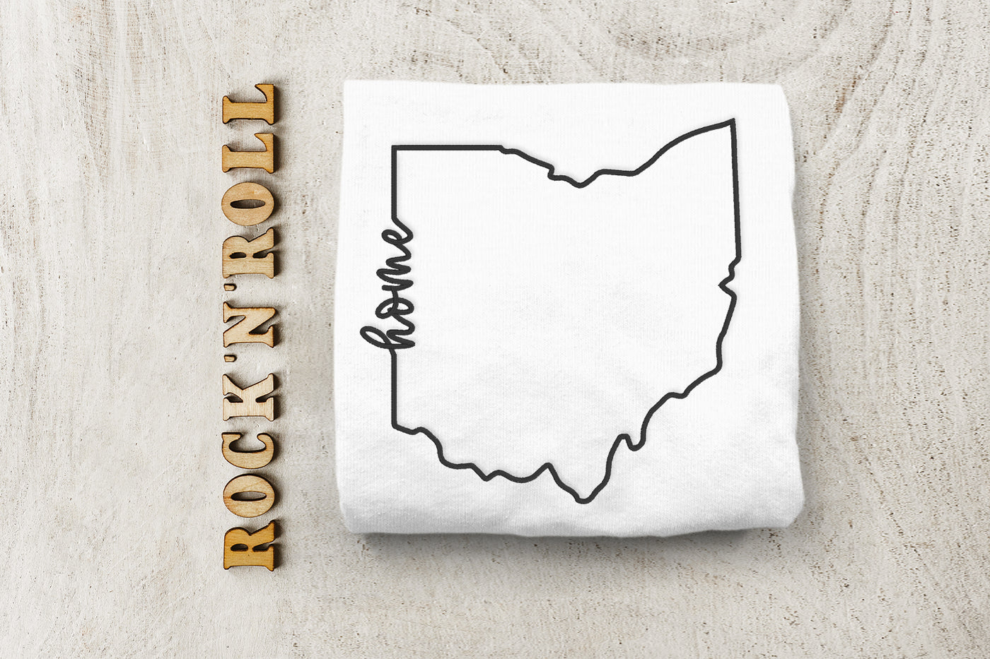 Ohio Home State Outline Embroidery Design File