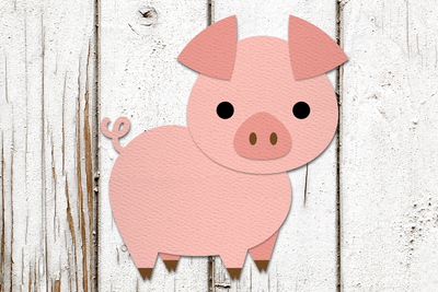 A cute paper pig.